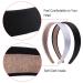 SIQUK 16 Pieces Satin Headbands - 1 Inch Black and Silver DIY Ribbon Hair Headbands for Women and Girls - Buy Online on GoSupps.com