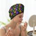 Hair Towel Wrap - Quick Drying Towel Turban with Button | Mardi Gras Shiny Green Purple - Buy Online on GoSupps.com