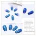 Bodiy Blue Ombre Long Fake Nails - 24 Pieces Ballerina Full Cover Press on Nails for Women and Girls - Buy Online on GoSupps.com