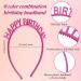Dizila 12 Pack Candy Color Happy Birthday Headbands for Girls - Party Decoration Tiara Crowns for Kids & Teens - Buy Online on GoSupps.com