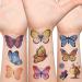 Hohamn Glitter Butterfly Tattoos for Kids Women  12 Sheets Glitter Art Temporary Tattoos for Kids Girls Butterfly Party Favors
