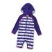 BONVERANO Baby Boys Swimsuit Toddler Bathing Suit Zip-up Full-Zip Hoodie One Piece Swimwear with UPF 50+ Sun Protection 3-4 Years Hooded Sailng