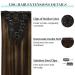 Doores Clip In Extensions - Balayage Dark to Chestnut Brown 35cm (14 inch) 150g Remy Real Hair Thick & Natural Look - Buy Online on GoSupps.com