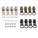 Meikeer 12 Pieces 5 Zipper Slider Repair Kits Black Bronze and Silver Zipper Sliders Zipper Pull Replacement for Metal Plastic and Nylon Coil Jacket Zippers