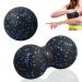 2 pieces of fascia ball set massage ball fascia ball for feet peanut massage ball and 7cm fascia balls for fascia training muscle relaxation and pain relief