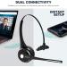 Angteela Trucker Bluetooth Headset with Noise Cancelling Mic & Charging Base - Ideal for Home Office, Call Center, Skype - Wireless Cell Phone Headset with Mute Function - Buy Online on GoSupps.com