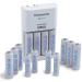 Panasonic eneloop Rechargeable Batteries Power Pack 10AA 4AAA and Advanced Individual Battery Charger