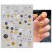 Spring Daisy Sunflower Nail Art Stickers - 3D Self Adhesive Floral Design for Manicure - Cute Smile Face Decals - White Yellow Flower Decoration - Pack of 8 Sheets - Buy Online on GoSupps.com