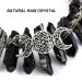 Bubbmi Halloween Black Quartz Moon Goddess Tiara Crown Headband for Women and Girls - Perfect for Wiccan Goddess Cosplay and Photography - Buy Online on GoSupps.com