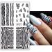 12 Nail Stickers Decals 3D Self Adhesive Variety Pack - Black Panther Snake Tiger Cow Zebra Print - Designer Acrylic Nail Decoration - Salon Accessories Sticker Set - Black Color - SP222-233 - Buy Online on GoSupps.com