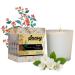 Coconut Oil Scented Candle | Organic Wax for Clean Burn No Chemicals or Toxic Smoke | Long Lasting 37 Hour Burn Jasmine Scent 5oz by Saavy Naturals