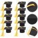 Gatuida Grad Cap Cake Topper Black Graduation Cap Cupcake Toppers Mini Grad Hat Cupcake Picks for Graduation Theme Party Cake Decorations Supplies Yellow - Buy Online on GoSupps.com