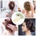 Lurrose Chinese Hair Sticks U-Shaped Jade Hair Rods & Classic Hemp Decorations | Traditional Flower Hair Sponge for Women & Girls - Buy Online on GoSupps.com