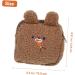 Healifty Plush Aunt Towel Bag Purse for Girls | Zip Around Mini Coin Pouch | Menstrual Pad Bag | Brown 13.5X13.5CM - Buy Online on GoSupps.com