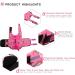 Cit toile Life Jacket for Dogs | Shark Design Lightweight & Safe Swimming Vest | Reflective Handle Pink Camouflage XL for Small Medium & Large Dogs - Buy Online on GoSupps.com