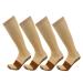 4 pairs of compression stockings women & men 15-20mmhg knee socks St tstockfe Running socks for women and men sports running flight travel pregnancy L-XL beige