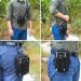 Flintronic Tactical Hip Pockets | Military Compact Belt Pocket Bag for Camping Hiking & Cycling | Nylon #6 Black with Carabiners & Shoulder Strap - Buy Online on GoSupps.com