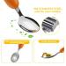 Lehoo Castle Children's Cutlery Set - 6-Piece Stainless Steel Forks Spoons & Knife for Toddlers - Orange Baby Cutlery Ideal for Kids - Buy Online on GoSupps.com
