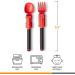 Dinneractive Firefighter Themed Utensil Set for Kids - 2-Piece Red Fork and Spoon for Toddlers - Buy Online on GoSupps.com