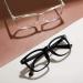 Cyxus Blue Light Blocking Square Glasses with Clear Lens | Black & Transparent Frame - Buy Online on GoSupps.com