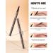 Buy Waterproof Microblading Eyebrow Pencil - 2-in-1 Dual-Ended Dark Brown Eye Brow Pen for Natural Looking Makeup - Long Lasting & Ultra Precise - Buy Online on GoSupps.com