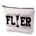 Cheerleading cosmetic bag Cheer leader Fearless flawless make-up bag with zipper cheerleader survival kit cheer team gift fler