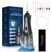 MySmile Powerful Cordless Water Dental Flosser Portable Oral Irrigator with OLED Display 5 Modes 8 Replaceable Jet Tips and 350 ML Detachable Water Tank for Home Travel Use (Black)