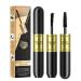 ChaneeHann Mascara black 2in1 waterproof mascara for length and volume natural look to dramatic 4D eyelashes