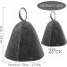 Premium 2-Piece Sauna Hat Set | Filzhut Felt Cap for Men & Women | Portable Bath & Shower Accessories (Gray) - Buy Online on GoSupps.com