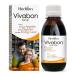 Herbion Naturals Vivabon Digestive & Nutritive Tonic Helps Stimulate Appetite Boost Digestion Relieve Debility Increase Energy Level Enhances Memory for Adults Lychee Flavour Syrup 150 mL