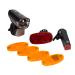 Fischer Bicycle lighting set 12 lux 7-piece battery light set front and rear lights reflector and spoke spotlights splash water protection according to IP44 StVZO enclosed