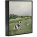 Dairy Cows Grazing in Rolling Green Field - Stupell Industries Wall Art | 24x24 Black Framed Decor - Buy Online on GoSupps.com