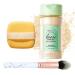 Lightweight Setting Powder Waterproof Oil Control Translucent Face Powder Smooth Long Lasting Matte Finish Loose Powder with Face Makeup Brush & Powder Puff(Natural Color)