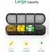 PULIV Weekly Pill Organizer - 7 Day Portable Pill Box with Stylish Bag 28 Compartments for Vitamins & Supplements - Ideal for Men - Buy Online on GoSupps.com