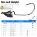 Thkfish Bullet Jig Heads Swimbait Hooks Bass Fishing Texas Rig Hooks - Saltwater/Freshwater Offset Weighted Hook Weedless - Black - 5g (0.16 oz) - 10pcs - Buy Online on GoSupps.com
