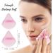 Set of 2 Velour Triangle Makeup Powder Puffs for Loose Powder Foundation - Pink | Reusable Face Sponge Pads for Cosmetics - Buy Online on GoSupps.com