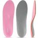 iFitna Orthotic Insoles Full Length Inserts for Flat Feet & Plantar Fasciitis - Size UK-6 (25cm) Pink - Buy Online on GoSupps.com