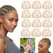 Atimiaza 12Pcs HD Wig Cap for Lace Front Wig Ultra-Thin & Stretchy HD Wig Cap Invisible & Breathable Stocking Bald Caps for Wig Transparent Brown HD Wig Cap Bulk for Women (12 Pcs/Pack)