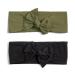 Kitsch Cotton Headband - Eco-Friendly Tie Headband for Women | Adjustable Headbands for Women | Bow Hair Band & Cotton Head Band | Stylish Head Band Tie for Girls | Head Ties  2pc (Moss)