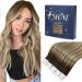 FSHINE TAPE in Extensions Real Hair 50cm 50 Gram Color 3 Dark Brown Mixed 8 Ash Brown And 22 Light Blonde Balayage Hair Glue in Extensions for Women 20 PCs Seamless Extensions #3/8/2 3. Tape #3/8/22 50cm