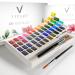 Watercolor Paint Set with 48 Premium Colors  Includes 2 Artist Brushes  Palette  20 Sheet Water Color Paper Pad and Bonus Watercolor Painting eBook  Portable Watercolor Set