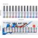 12 Color Painted Gel Nail Polish Set Nail Art Gel Metallic Backing Painted Nail Polish Set Uv LED Gel Nail Polish for Nail Art Designs - Buy Online on GoSupps.com
