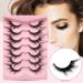 False Eye Lashes 7 Pairs Natural Wispy 3D Effect Lashes Fluffy Cat Eye Lashes Wispy Fake Eyelashes for Parties Reusable Type 13 - Buy Online on GoSupps.com
