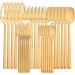 Flatware Sets 6Pcs New Gold Dinnerware Set Kitchen Decor Spoon Fork Knife Flatware Set Matte Cutlery Ice Cream Desserts Soup Coffee Use (Color : 6Pcs Teaspoon) - Buy Online on GoSupps.com