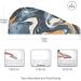 Dark Blue Khaki Abstract Graffiti Hair Towel 2 Pack - Super Absorbent Quick Dry Hair Turbans for Women & Girls | Stylish Hair Drying Solution - Buy Online on GoSupps.com