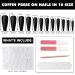 Buy AddFavor Black Matte Ballerina Press-On Nails | 240pcs Full Cover Acrylic Fake Nails for Women with Glue & Tools - International Shipping - Buy Online on GoSupps.com