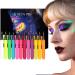 Glow In The Dark Eye Liner | 12 Colors High Pigmented Neon Graphic Liners | Waterproof Smudge-Proof Body Face Paint Makeup For Christmas