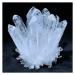 Natural Crystal Rough Crystal Cluster Natural White Phantom Quartz Crystal Cluster Samples Home Office Decoration (Size : 210-300g)