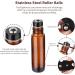 Hyber&Cara 10ml Glass Roll on Bottles 8Pcs Essential Oils Roller Bottles - Stainless Steel Roller Balls - Aromatherapy Set with Bonus Gifts - Buy Online on GoSupps.com