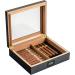 Cigar Boxs Cigar Case Cigar Box Cigar Humidor Holds 20 Cigars Handmade Cigar Boxes Desktop Cigar Storage with Hygrometer and Humidifier Cedivider Glasstop - Buy Online on GoSupps.com